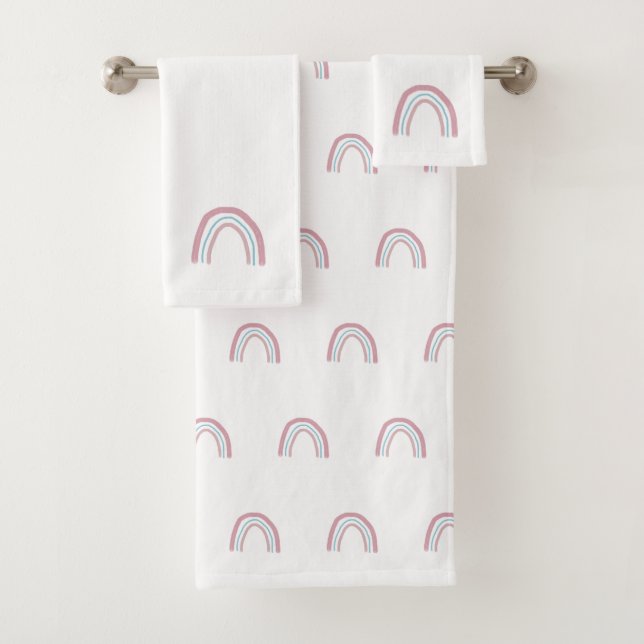 Conjunto de toalhas de padrão de pintura do arco-í (Insitu)