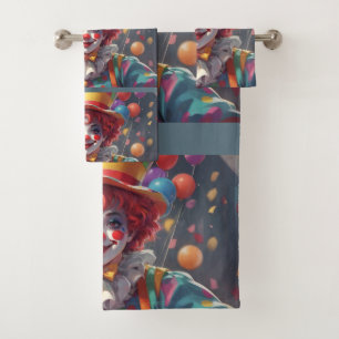 Conjunto de Toalhas de Palhaço Diversão Carnaval C