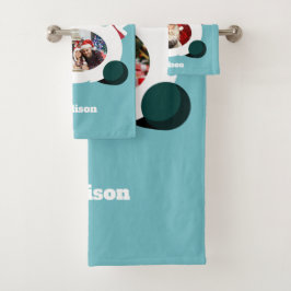 Conjunto de toalhas de Papais noeis personalizadas