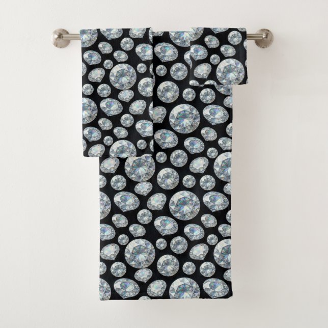 Conjunto de Toalhas de Pedras Preciosas Diamante d (Insitu)
