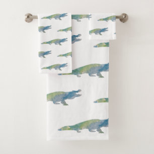 Conjunto de toalhas de praia costal de jacaré