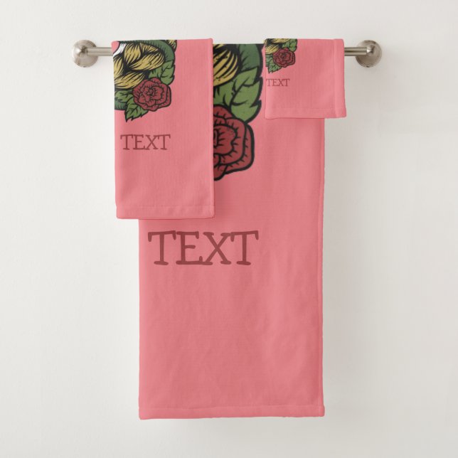 Conjunto de Toalhas de Rosa do Guerreiro Urbano Un (Insitu)