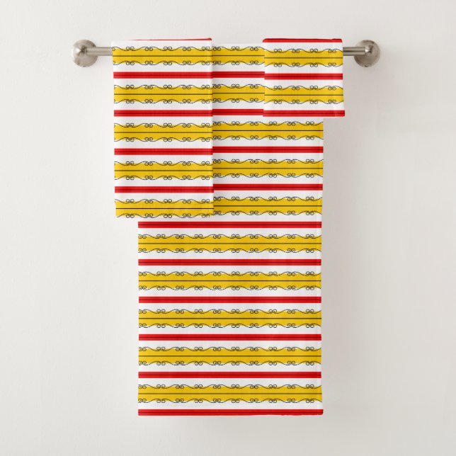 Conjunto de toalhas de Stripe Espanhol (Insitu)
