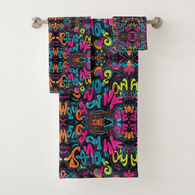 Conjunto de Toalhas de Tipografia de Arte de Rua c (Insitu)