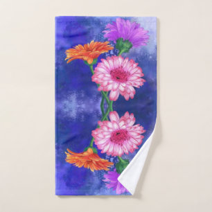 Conjunto de Toalhas de Três Colores Gerberas Bath