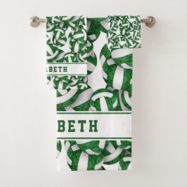 Conjunto De Toalhas de vôlei na faculdade garotas dão o nome verde