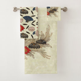 Conjunto De Toalhas Deco do Oceano Asiático