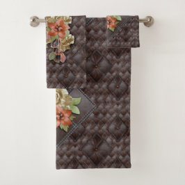 Conjunto De Toalhas Decor Acadêmico do Couro 3D