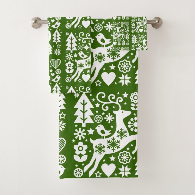 Conjunto De Toalhas Decor de Natal Nórdico Tradicional (Insitu)