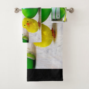 Conjunto De Toalhas Decoração das páscoas - Ovos e pintinhos de Páscoa