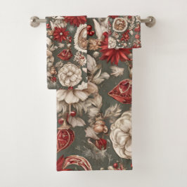Conjunto De Toalhas decoração de natal, flores