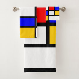 Conjunto De Toalhas Decoração Estilo Arte Mondrian