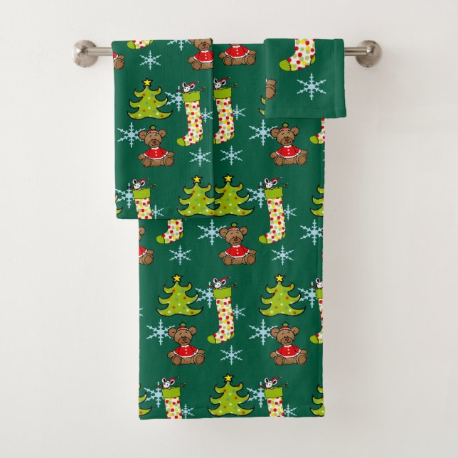 Conjunto De Toalhas decorações de Natal alegres (Insitu)