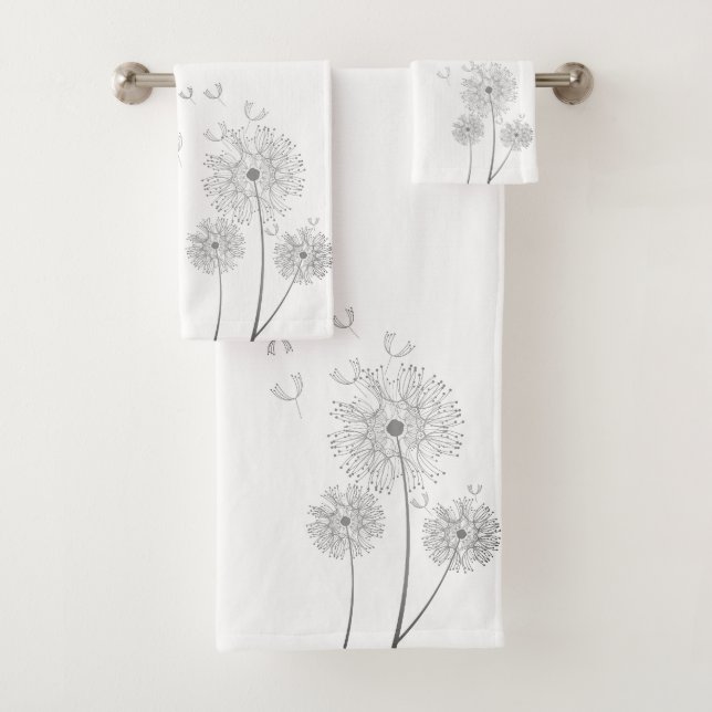 Conjunto De Toalhas Delicar Dandelions Soprando Vento (Insitu)