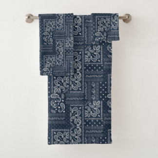 Conjunto De Toalhas Denim Bandanna Quilt