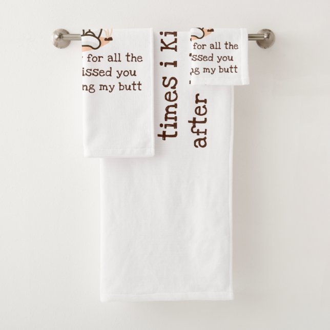 Conjunto De Toalhas Desculpe Eu Te Beijei Depois De Licenciar Meu Bumb (Insitu)