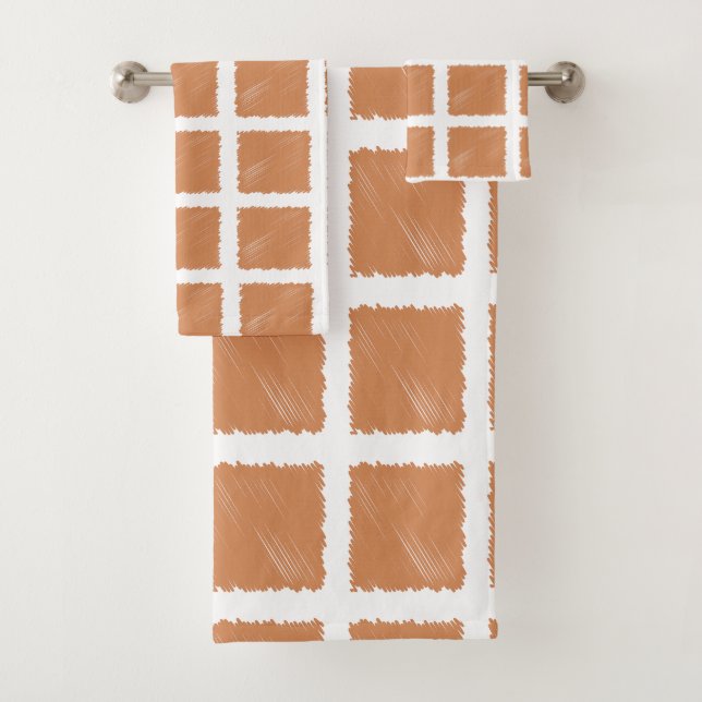 Conjunto De Toalhas Desenho Castanho-Cobre (Insitu)