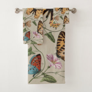 Conjunto De Toalhas Desenho de Coleção de Natureza da Mama da Borbolet