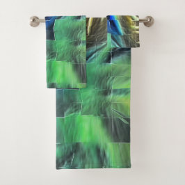 Conjunto De Toalhas desenho do mosaico abstrato ligeiramente esculpido