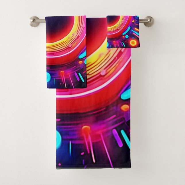 Conjunto De Toalhas Design abstrato brilhante (Insitu)