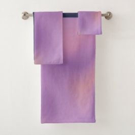 Conjunto De Toalhas Design abstrato roxo e rosado moderno