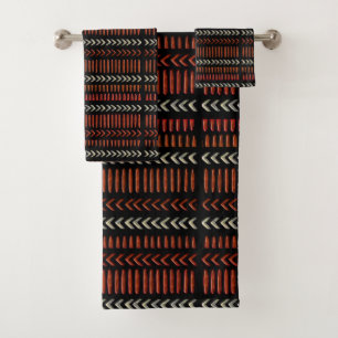 Conjunto De Toalhas Design Afrocentric Line Motif