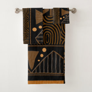 Conjunto De Toalhas Design Afrocêntrico Contemporâneo
