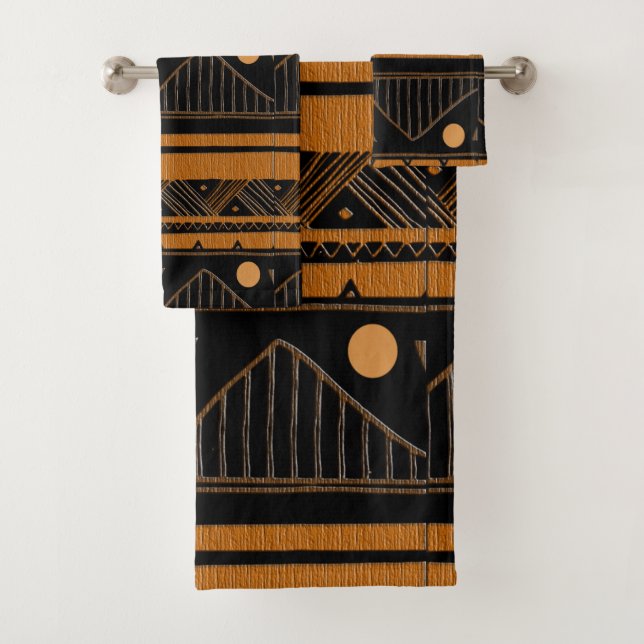 Conjunto De Toalhas Design Afrocêntrico Contemporâneo (Insitu)
