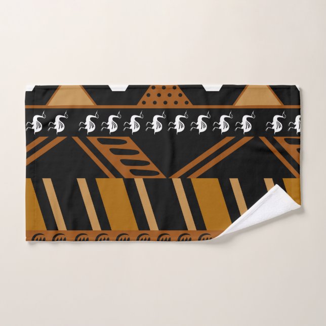 Conjunto de toalhas Design boolan africano (Toalha de mão)