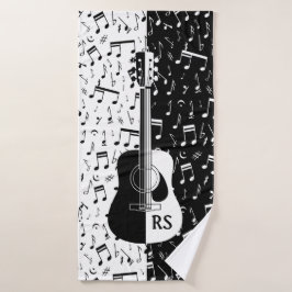 Conjunto De Toalhas Design contemporâneo personalizado da guitarra no