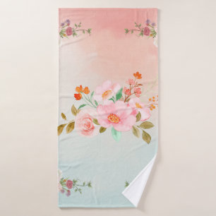 Conjunto De Toalhas Design cor-de-rosa, flores florescentes