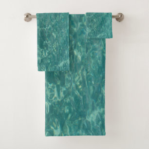 Conjunto De Toalhas Design da água no mar das caraíbas