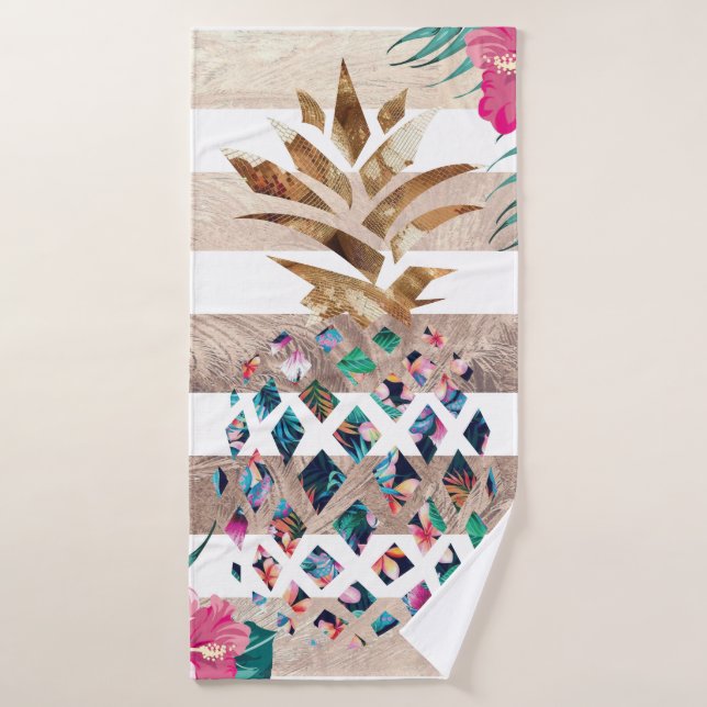 Conjunto De Toalhas Design de abacaxi de abacaxi (Toalha de Banho)