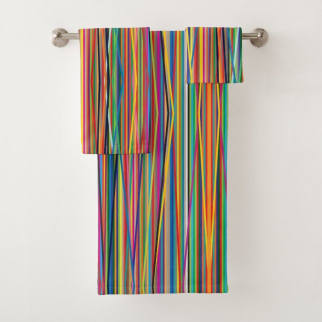 Conjunto De Toalhas design de abstrato coloridas (Insitu)