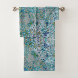 Conjunto De Toalhas Design de Arte Abstrata Moderno Único de Uma Só Es