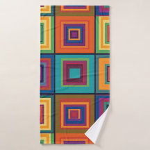 Design de Bloco Retro Colorido