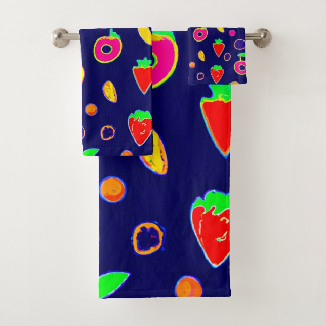 Conjunto De Toalhas Design de Fiesta de Fruta elétrica (Insitu)