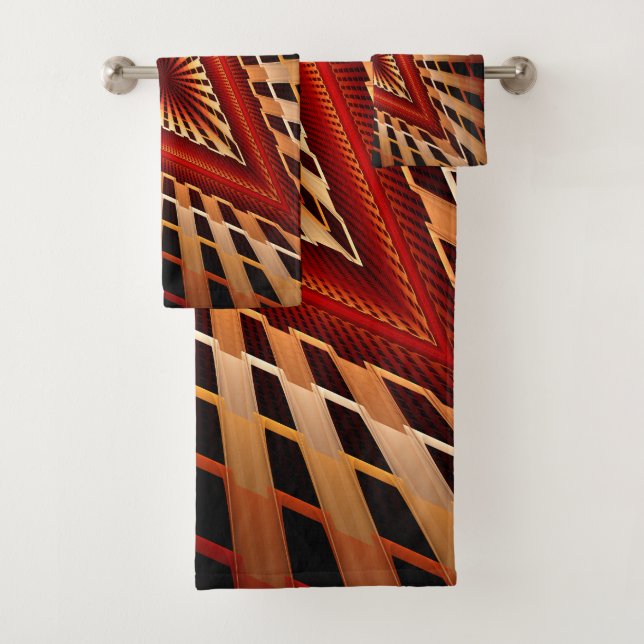 Conjunto De Toalhas design de Gráfico Frágil Moderno de Rede Fantástic (Insitu)