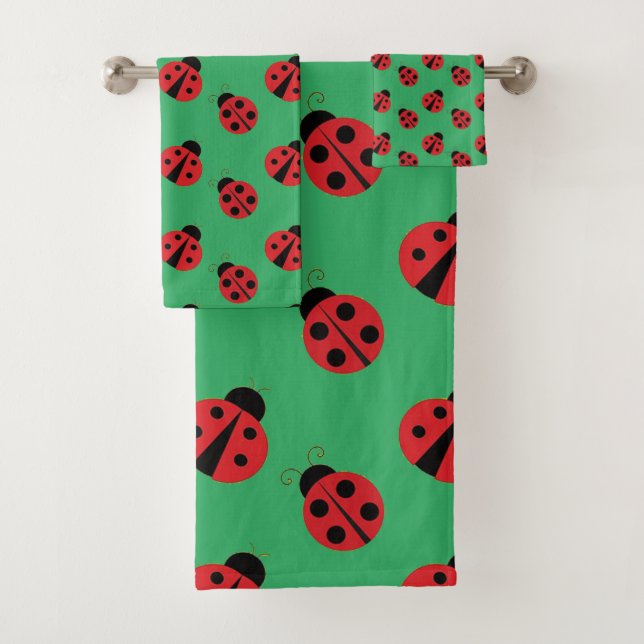 Conjunto De Toalhas Design de Ladybug com conteúdo (Insitu)