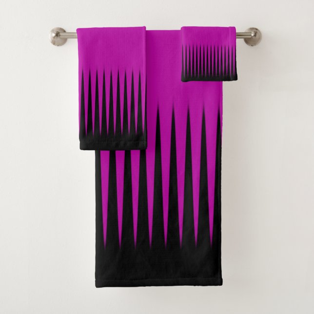 Conjunto De Toalhas Design de onda rosa (Insitu)