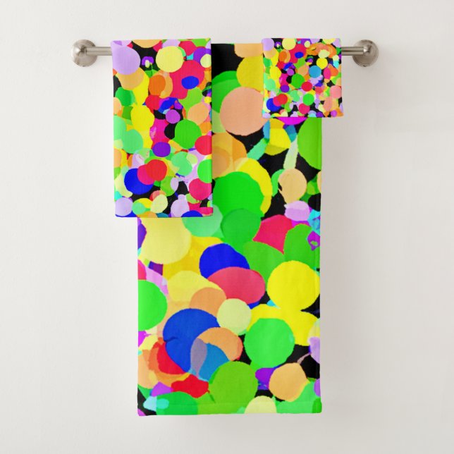 Conjunto De Toalhas Design de Padrão de Fusão Colorida (Insitu)