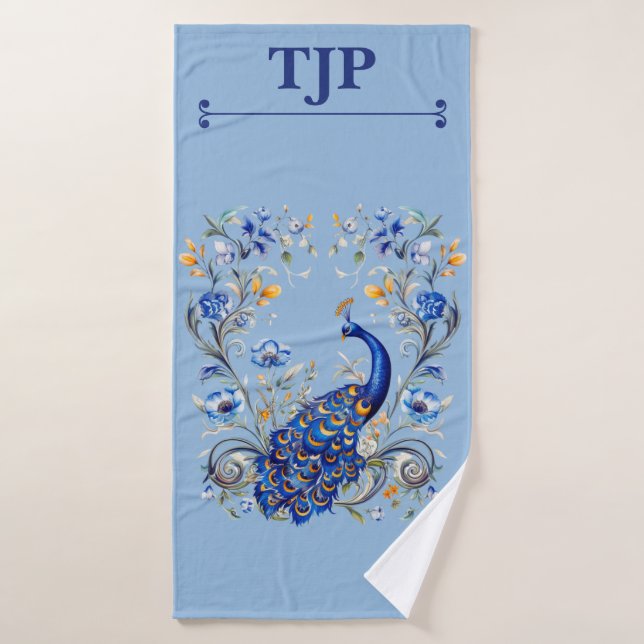 Conjunto De Toalhas Design de Peacock Personalizado - Presente Elegant (Toalha de Banho)