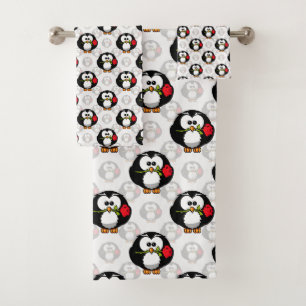 Conjunto De Toalhas Design de Pinguim-Cute