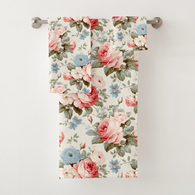 Conjunto De Toalhas Design de Rosa de costura (Insitu)