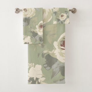 Conjunto De Toalhas Design de rosa pastel escura sofisticado