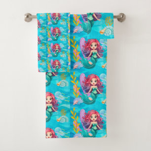 Conjunto De Toalhas design de sirene mística