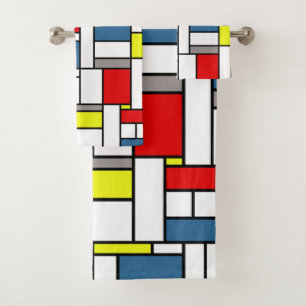 Conjunto De Toalhas Design do estilo de Mondrian