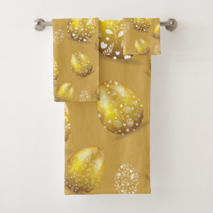 Conjunto De Toalhas Design elegante dos ovos da páscoa