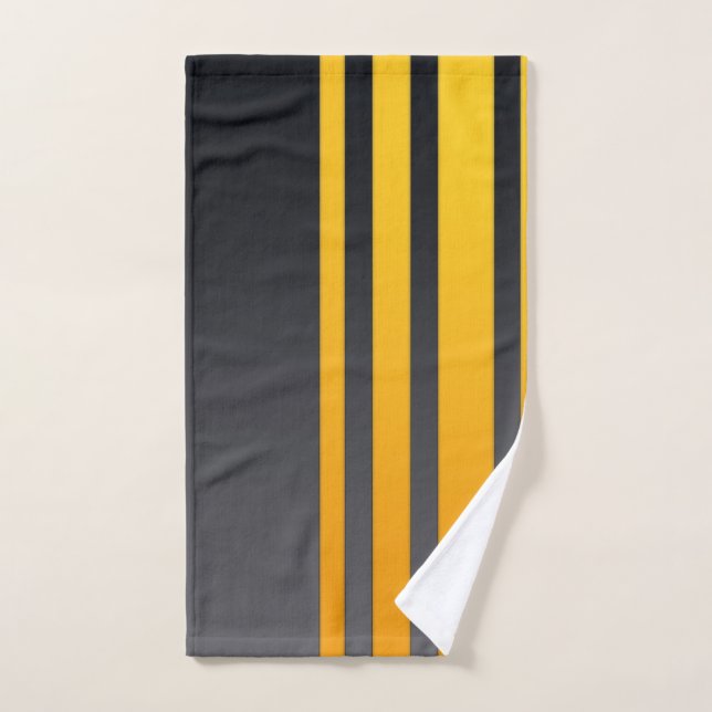 Conjunto De Toalhas Design elegante, padrão moderno, faixas verticais (Toalha de mão)