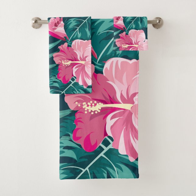Conjunto De Toalhas Design Exótica Flores de Verão (Insitu)